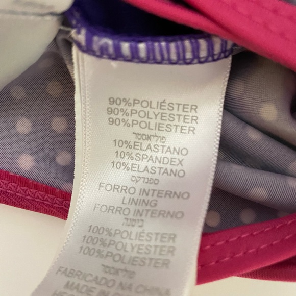 EPK Purple White Polka Dot Print Ruffle Front One-piece Swimsuit Size 12 Months - Picture 5 of 7